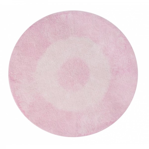 Lorena Canals waschbarer Kinderteppich rund Tie-Dye Rosa