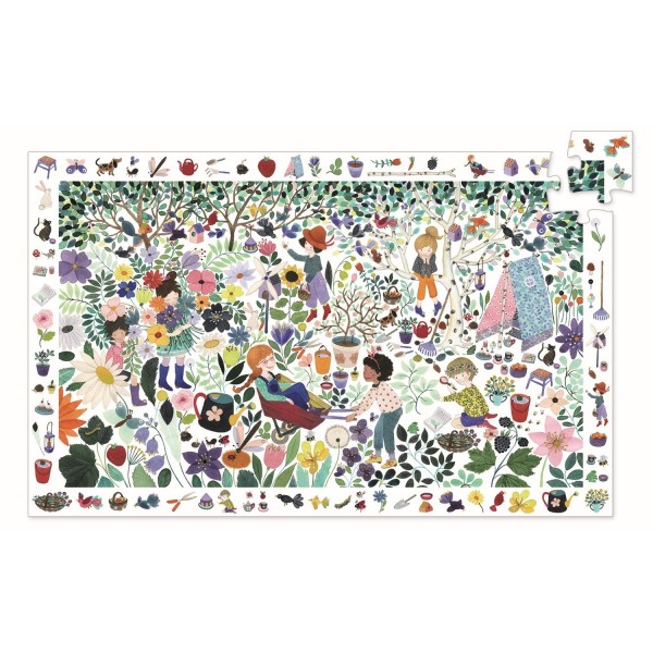 Djeco Wimmelpuzzle Suchpuzzle 1000 Blumen 5+