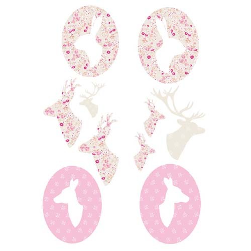 Caselio Wandsticker Waldbewohner rosa/beige 65964133