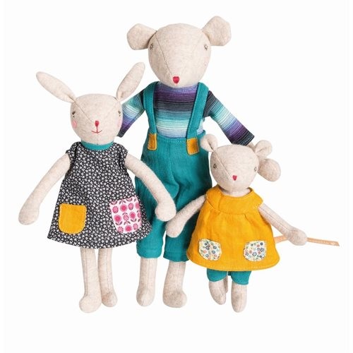 Moulin Roty Plüschtier Maus Groseille 19cm