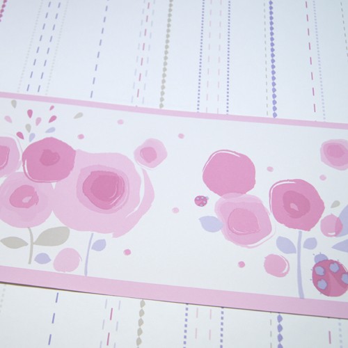 Camengo Bordüre Blumen lila/flieder 9930228