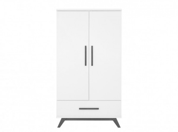 Bopita Kleiderschrank Levi 2 Turig Weiss Grau Bopita Levi