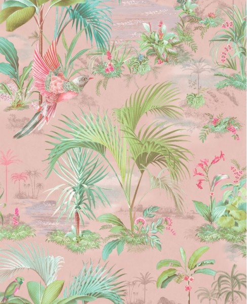 Pip Studio 5 Vliestapete Palmen Pastell Rosa