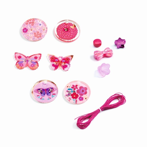 Djeco Schmuck basteln aus bunten Perlen Schmetterlinge 6+