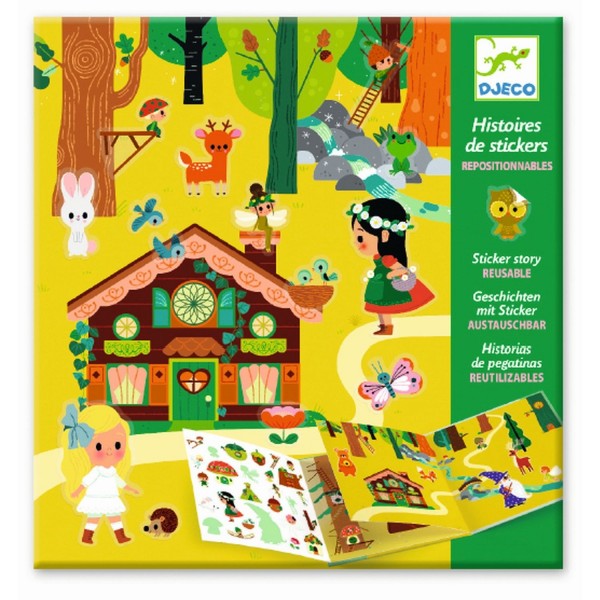 Djeco Geschichten mit Stickern Zauberwald 4+