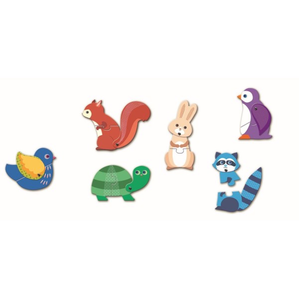 Djeco Duo Puzzle Tiere 2+
