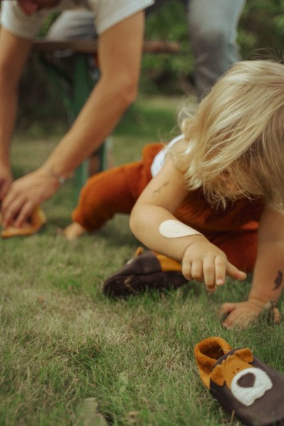 Orangenkinder Krabbelschuhe Hund Eddy 18/19