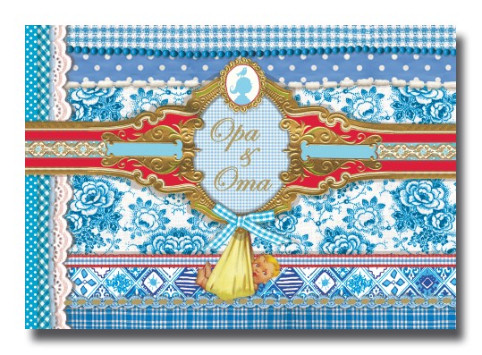 PiP Studio Grußkarte Oma und Opa blau