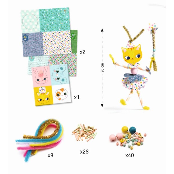 Djeco Lernspiel Fädelspiel Meine Feen 3+