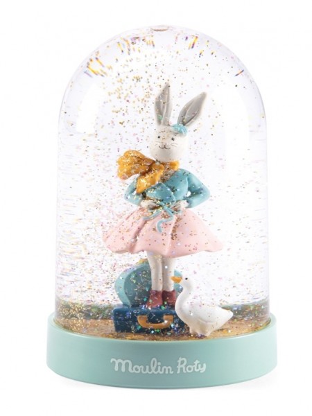 Moulin Roty Schneekugel Kaninchen