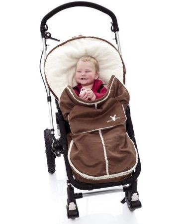 Wallaboo Fußsack Kinderwagen Jogger braun