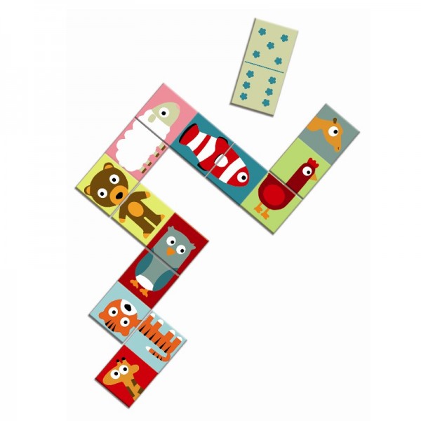 Djeco Domino bunte Tiere 3+