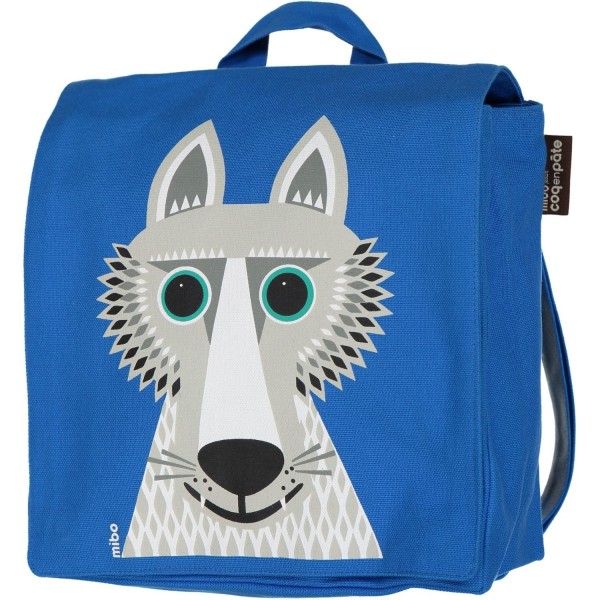 Coq en Pate Kinderrucksack Wolf Mibo blau