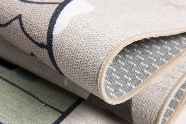 Scandic Living Teppich Häuser naturfarben 100x160