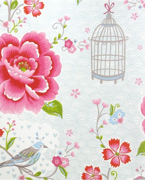 PiP Studio Tapete Birds in Paradise white 313012