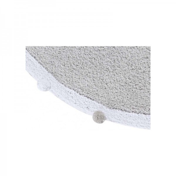 Lorena Canals waschbarer Kinderteppich rund Bubbly Hellbgrau