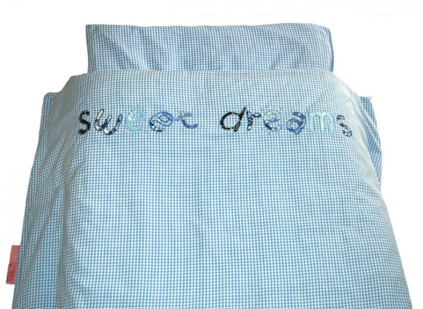 Taftan Bettwäsche - Sweet dreams Hellblau Gr. 100x135