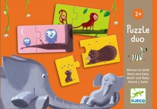 Djeco Duo Puzzle Mama und Baby 2+