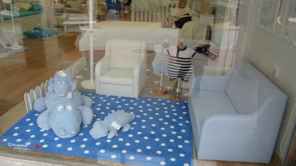 Lorena Canals Kinderteppich Punkte blau