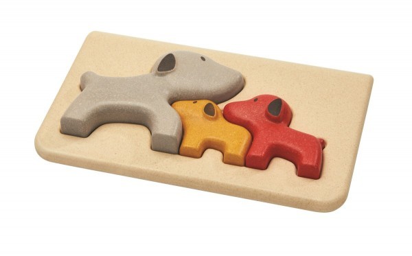 Plantoys Holzpuzzle Hunde 18+