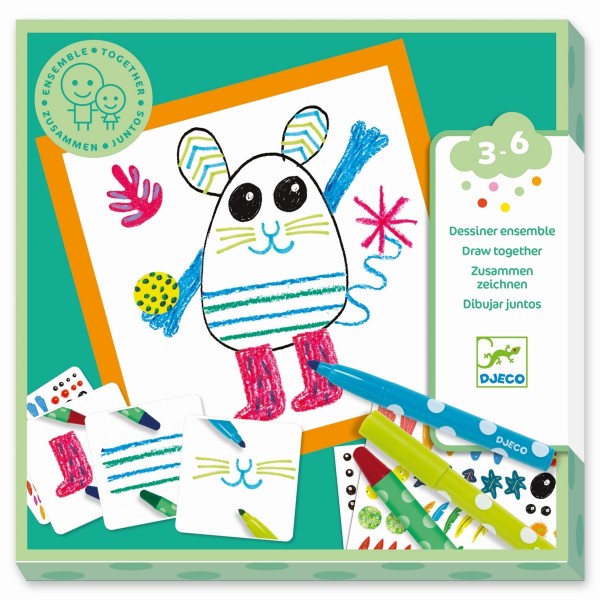 Djeco Zeichnen lernen Lustige Tiere 3+
