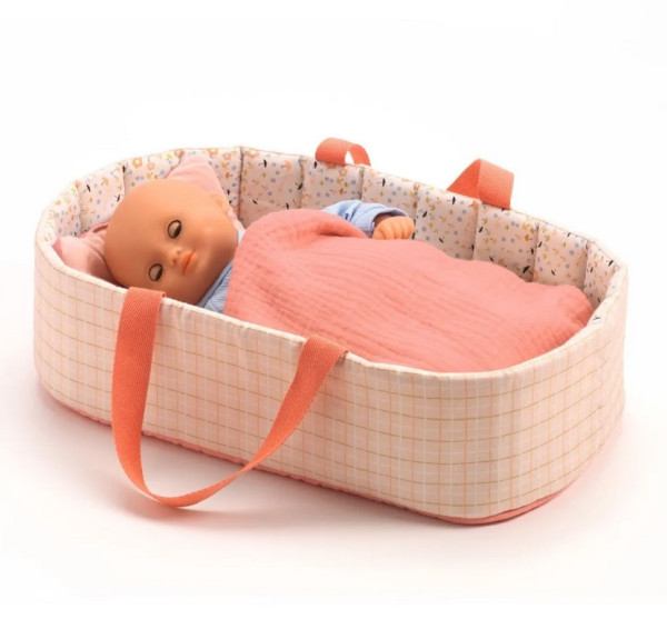 Djeco Pomea Puppentragetasche Pink kariert