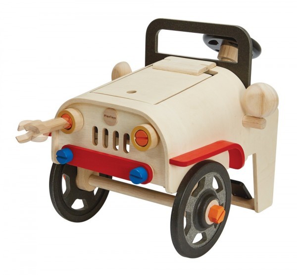 Plantoys Automechaniker Holzauto zum Schrauben 3+