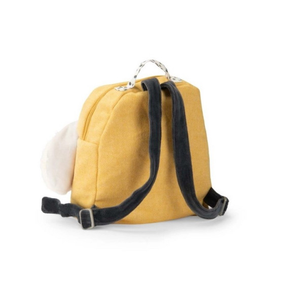 Moulin Roty Puce und Pilou Stoffrucksack Hund gelb