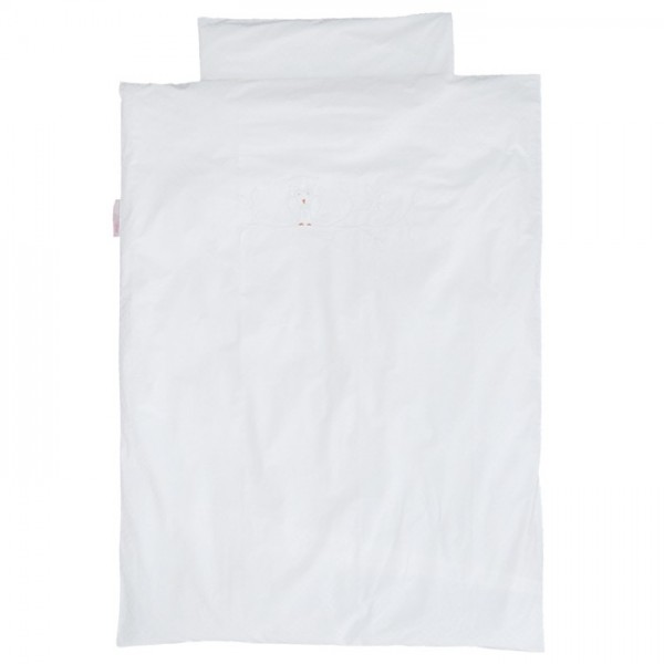 Taftan Bettwäsche Eule weiß 100x135cm