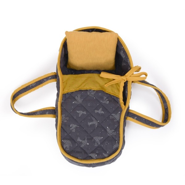 Moulin Roty Tragetasche für Puppen grau ocker