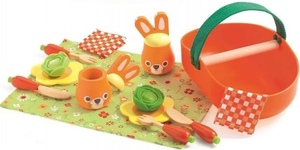 Djeco Jojos Picknickkorb Hasenparty 3+