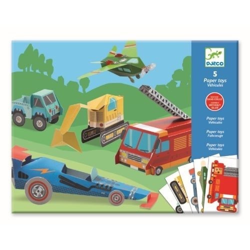 Djeco Papierspielzeug Trucks 6+