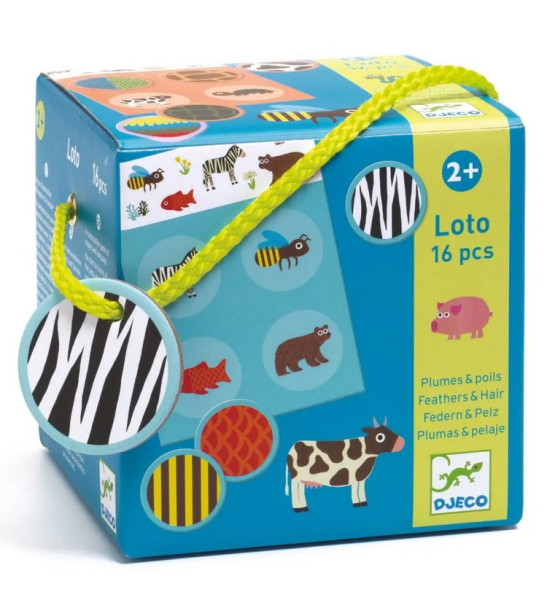 Djeco Lernspiel Bingo Federn und Pelz 2+