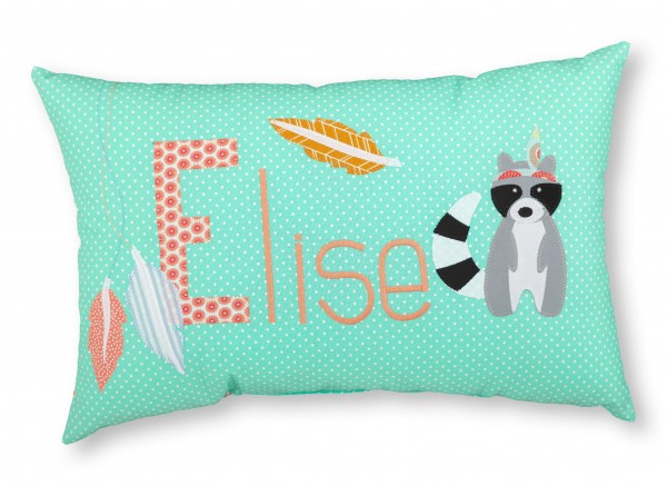 Crepes Suzette Namenskissen Waschbär