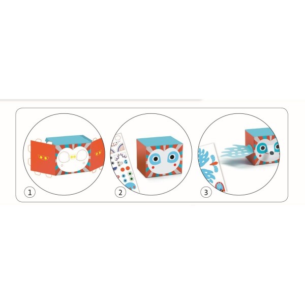 Djeco Papierkunst lustige Tiere 3+