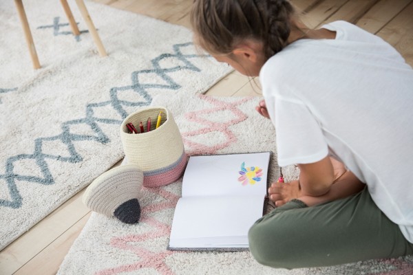 Lorena Canals waschbarer Kinderteppich Atlas Vintage Blue