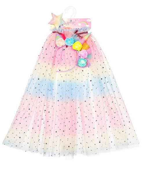 Souza for Kids Einhorn Umhang mit Haarreifen und Zauberstab 3-4 Jahre