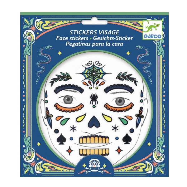 Djeco Gesichtsaufkleber Totenkopf 3+