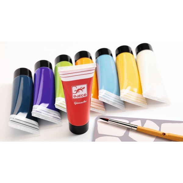 Djeco Gouache Farben in der Tube Klassik 6+