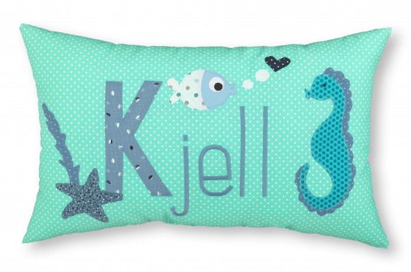 Crepes Suzette Namenskissen Seepferdchen