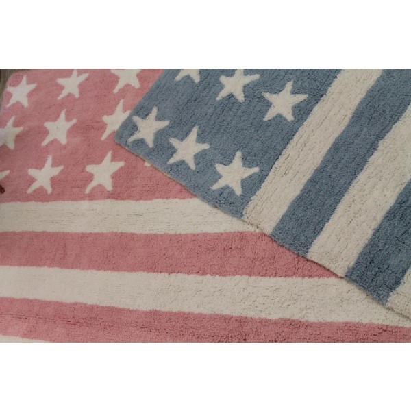 Lorena Canals Kinderteppich Flagge Amerika pink