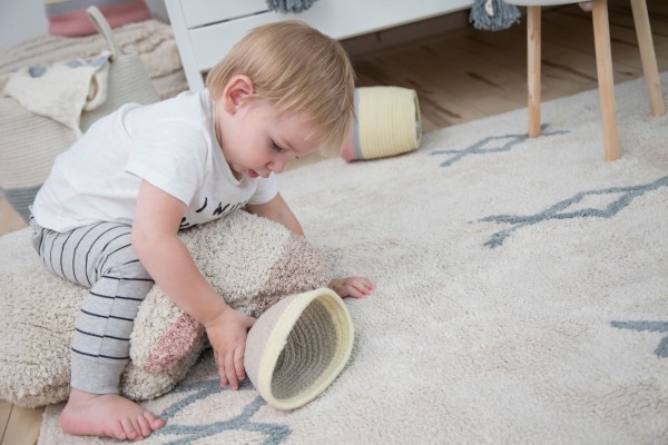 Lorena Canals waschbarer Kinderteppich Atlas Vintage Blue