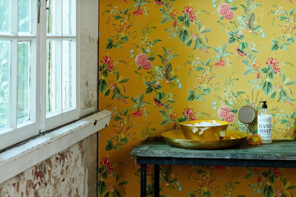 Pip Studio 5 Vliestapete Floral Ocker Gelb