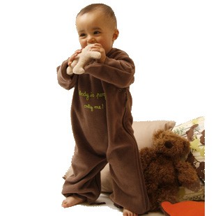 Babyboum Funny Text Schlafsack 70 cm choco