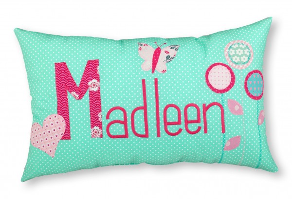 Crepes Suzette Namenskissen Blumenwiese mint