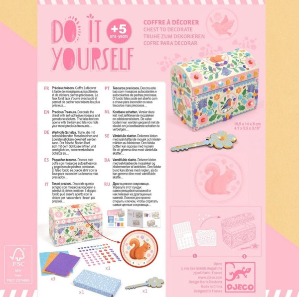 Djeco DIY Schatztruhe Precious gestalten 5+
