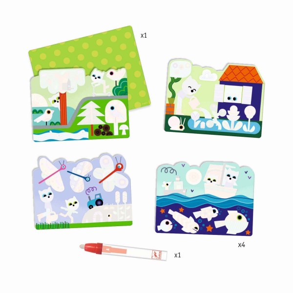 Djeco Malen Zauberbilder Im Garten versteckt 18+