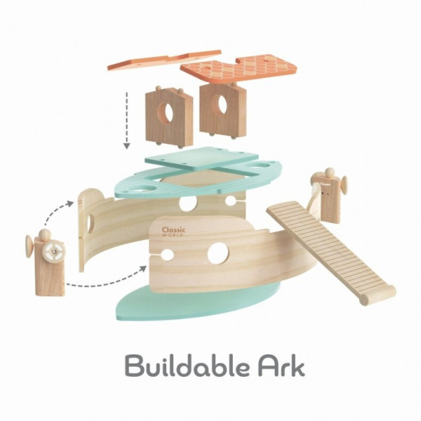 Classic World Holzschiff Arche Noah mit Figuren