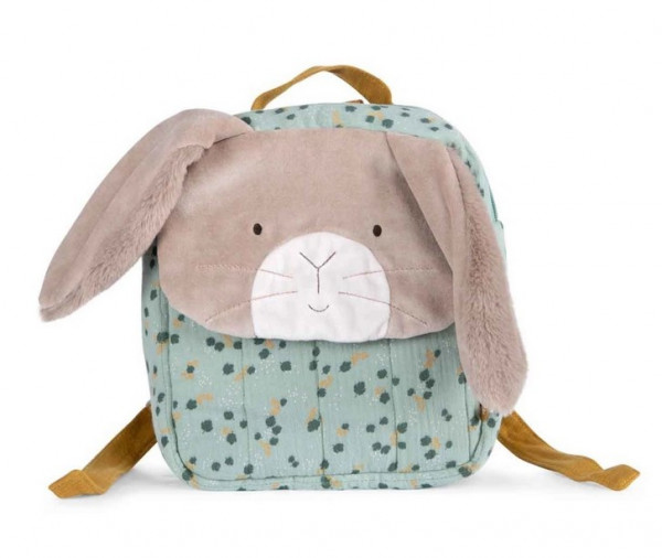 Moulin Roty Trois Lapins Stoffrucksack Hase grün