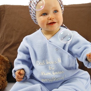 Bemini Babyboum Funny Text Schlafsack 70 cm sky